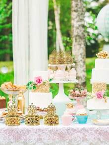 صناديق هدايا ذهبية، حاويات بلاستيكية صغيرة للحلوى مع غطاء، صناديق هدايا صغيرة للحلوى لحفلات الزفاف والحفلات والحفلات الشاي - متعدد الألوان - مشاهدة 7