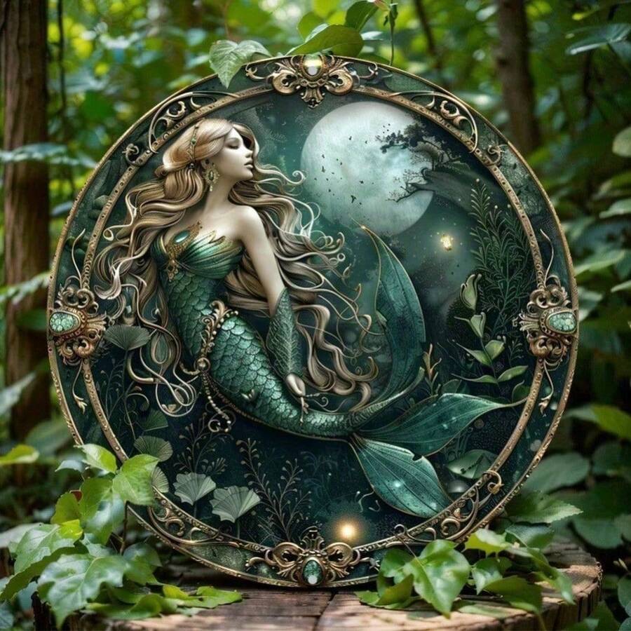 CIF BUY Enchanting Mermaid Wall Art Sculpture In Aluminum - Bathroom Decor & Unique Gift For Sea Lovers | Handcrafted Ocean Themed Metal - Nhiều màu - Xem 1