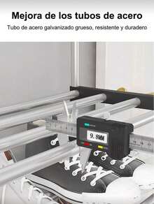 Organizador de zapateros de 6/8Niveles,Rack de Acero lnoxidable  Organizador de Zapatos Simple y Facil de Montar - Negro - Ver 2