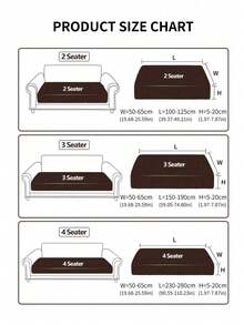 1件几何印花弹力沙发座垫套，L型沙发套，独立沙发靠背套，家具保护套，弹力沙发垫套 - 淺灰色 - 查看 4