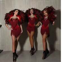 1 chiếc khăn choàng lông vũ, thích hợp cho cosplay, dạ hội hóa trang phong cách punk, lễ hội Carnival và các dịp khác, khăn choàng vai lông vũ, phụ kiện trang phục biểu diễn phong cách punk, lễ hội Carnival. - Loại M - Xem 5