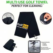 Handuk Golf Hitam Bordir dengan Klip - Hadiah Sempurna untuk Pecinta Golf, Cocok untuk Ulang Tahun, Hari Ayah, dan Acara Lainnya - MultiWarna - View 11