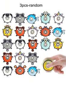 1pc Colorful Mini Fidget Finger Spinners, Fingertip Spinners For Kids, Bulk Random Toys For Boys Girls, Stress Relief Sensory Toys For Birthday Gifts Party Favors Classroom Prizes - Multicolor - View 9