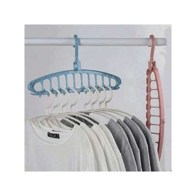 1pc Space-Saving Multifunctional Clothes Hanger, Plastic Wardrobe Storage Rack, Portable Foldable Clothes Hanger, Suitable For Wardrobe Storage, Essential For Travel