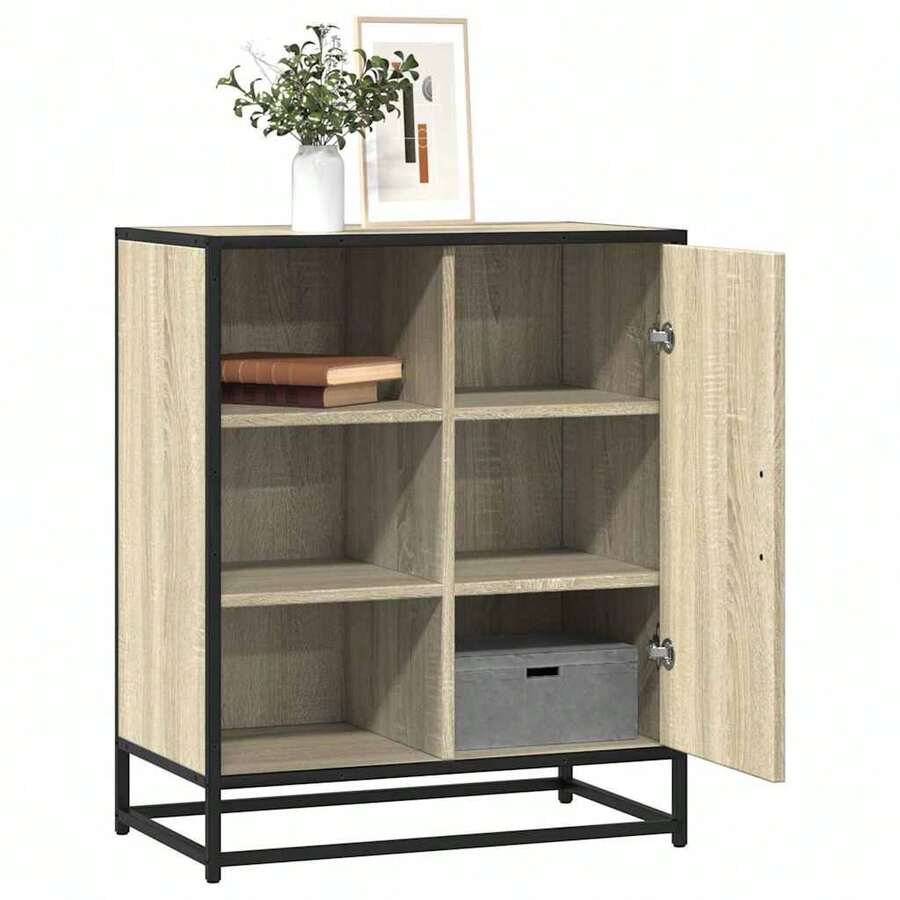 Villeneuve Credenza Rovere Sonoma 62x35x76 cm in Legno Multistrato - Marrone - Visualizzare 1