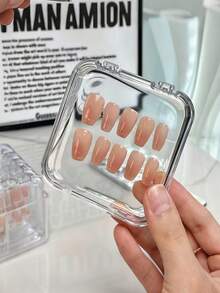 5/1 pieza Caja de almacenamiento de joyas transparente, organizador portátil con tapa abatible, estuche de exhibición de acrílico para joyas y cosméticos, caja de almacenamiento de escritorio de plástico compacta para salón de uñas y hogar, organizador de cuentas y herramientas de arte de uñas DIY, ideal como regalo de Navidad, estuche portátil para arte de uñas, adecuado para entusiastas de las uñas y las joyas, reutilizable en múltiples escenarios - Multicolor - Ver 2