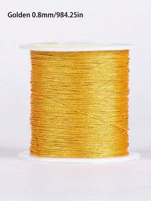 Gold/Silver Metallic Braided Cord, Suitable For Making Bracelets, Necklaces, DIY Tassels, Beaded Jewelry, Shamballa Cords And Other Accessories. - Multicolor - View 25