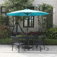 C-Hopetree - Silla de comedor al aire última intervensión para mesa de patio exterior marco de metal mimbre negro para todo tipo de clima - Multicolor - Ver 2