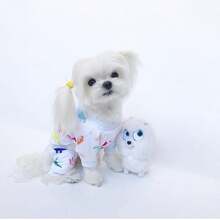 CuteBone 1pc Dinosaur Pattern Pet , Dog Pajamas - Multicolor - View 3