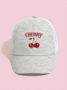 1 chiếc mũ lưỡi trai cho bé (1-3 tuổi), họa tiết trái tim/quả anh đào đính kim sa dễ thương, mũ lưới mùa hè chống nắng, thích hợp cho bãi biển, hoạt động ngoài trời và mặc hàng ngày, chống tia UV. - mẫu - Xem 14