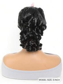 Ekstensi Rambut Ekor Kuda Pendek Keriting dengan Tali Serut, Potongan Rambut Sintetis Jepit, Elegan untuk Pemakaian Sehari-hari, Aksesori Rambut - MultiWarna - View 7