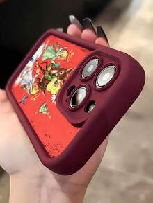 Ángeles y renos navideños vintage. Esta elegante funda es compatible con los modelos  16, 15, 14 Pro Max, 13, 12, 11, XR y XS Plus. Fabricada en silicona TPU, ofrece protección contra golpes y caídas, además de una sensación superior. Es un regalo ideal para familiares, amigos y seres queridos, y una opción perfecta para Navidad.fundas para  13,funda  13,funda  16,fundas ,funda  15,funda para ,fundas para  16,fundas  11,fundas  15,funda  17,protector para ,funda  14,fundas  12,fundas  14,funda  17 pro max,fundas  13,fundas>,,fundas navideñas ,,helko kitty,funda navideña,helko kitty - Burdeos - Ver 5