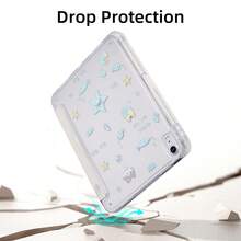 适用于 iPad 第 11 代 A16 2025、第 10 代 10.9 英寸、iPad Air 第 4/5 代 10.9 英寸、iPad Air 11 英寸 M3 2025、第 7/8/9 代 10.2 英寸的可爱图案智能保护套，带笔槽 - 貓吃魚 - 查看 6