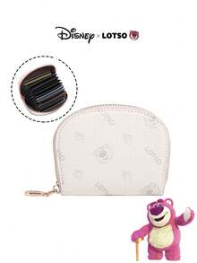 Official Licensed Print PU Compact Zipper 12-Card Slots Multifunctional Card Holder, Fashionable Women's Minimalist Daily Card Wallet, Cute & Compact, Refined ID Case, Niche Card Pouch, Coin Purse, Mini Wallet - Multicolor - View 4