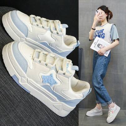 Retro Niche Casual Vulcanized Shoes For Women, New Spring/Autumn White Sneakers, Versatile Breathable Student Flat Shoes