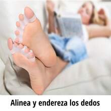 MADIOLA Separador de Dedos del Pie, Espaciadores de Dedos, Corrector de Juanetes, Enderezador, Alivia el Juanete, Dedos Superpuestos, Dedos en Garra, Dedos de Martillo - Blanco - Ver 5