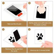 1pc/2pcs Pet Paw Print Set, Suitable For Cats & Dogs, Dog Paw Print Pad Set, Pet-Friendly Tactile Ink Pad, Ink-Free Handprint & Footprint Set - Pet Paw & Nose Print Ink Pad - Dog Paw Print Set. Thin Version (Please Use Step By Step)