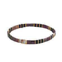 1条复古波西米亚风黑白金珠串手链，高端简约弹力设计，可叠戴，撞色设计，友谊手链，情侣手链，女士手链，时尚日常搭配/奢华礼品之选，生日礼物，家庭礼物，情侣礼物，女士礼物，最佳礼物 - 彩色 - 查看 11