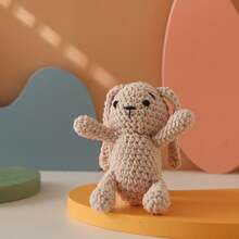 Handmade Crocheted Rabbit, Baby Rattle, Grasping Toy, 3D Adorable Design, Detailed, Attracts Baby's Attention, Develops Baby's Hearing, Perfect Birthday, Halloween, Christmas Gift For Baby