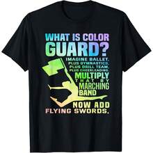 ¿Qué es Color Guard? Bandera Divertida Lanza Giro Color Guard Regalo Uni T- - Negro - Ver 1