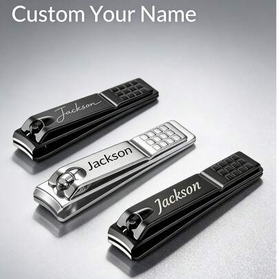 1 Set Customizable Stainless Steel Nail Clippers, Personalized Matte Finish Nail Care Set, Unisex Gift Suitable For Partner, Anniversary, Valentine's Day, Mother's Day, Birthday, Youth Day, Father's Day