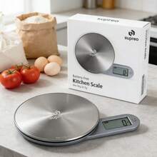Balança Cozinha Alta Precisão Digital Alimentos Dieta 1g ate 5kg Mini Balança Eletrônica Sem Bateria Pilhas Visor LCD Culinária Academia Nutrição - Prata - Visão 1