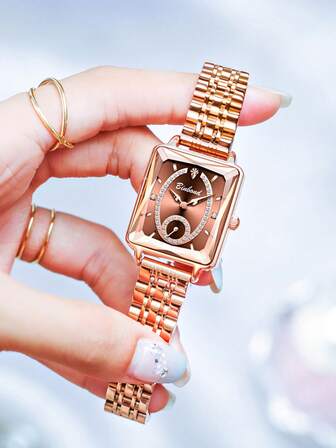 BINBOND UTHAI Women's Wrist Watch, Luxury High-End Waterproof Steel Strap, Fashion Quartz Watch, Gift