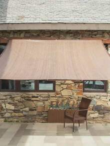 Outdoor Sun Shade Netting, Fence Privacy Screen. High-Density Polyethylene Shade Net With Brass Grommets, 90% Shading Rate, UV-Resistant. Ideal For Gazebos, Outdoor Pavilions, Lawns, Dog Kennels And Outdoor Activity Areas. - Coffee Brown - View 3