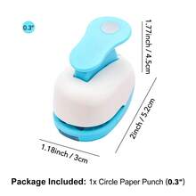 1PC Circle Paper Punch;Lever Action Craft Punches For Paper Crafting Scrapbooking, A Versatile Crafting Tool Perfect For Adding Precision-Cut Circles To Your Projects 6 Sizes Available - Multicolor - View 16