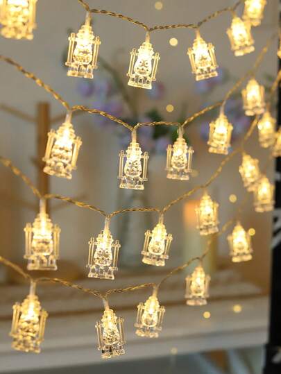 1 قطعة 1.5م/3 أمتار 10/20 ضوء سلسلة بلاستيكي زيتي ديكوري بإضاءة LED، تعمل ببطارية للديكور الداخلي، ديكور غرفة، ديكور غرفة النوم، ديكور الحائط