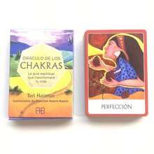Chakra Energy Spiritual Oracle Card Deck, Spanish Language Cards Suitable For Beginners And Experts To Divinate Future Destiny, Mini Tarot Gift For Christmas, Halloween, Thanksgiving - Multicolor - View 2