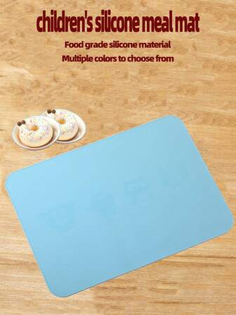 1 pieza Mantel de silicona para niños, impermeable, resistente al aceite, resistente al calor, plegable, adecuado para niños, impermeable, resistente al aceite, sin necesidad de lavar, para el almuerzo escolar