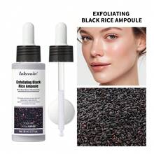 Lakerain 黑米白米去角质精华，细致毛孔，保湿烟酰胺精华，黑米温和洁面护理，滋养肌肤 - 彩色 - 查看 13