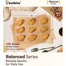 R's Katbite - Juego de 130 hojas de papel de pergamino serie equilibrada 9 x 13 pulgadas papel antiadherente para hornear suavemente papel de pergamino precortado adecuado para hornear cocinar - 9x13 pulgadas 130 piezas - Ver 3