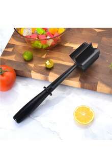 1 Pc Luxury Textured Style Glossy Black Handheld Minced Meat Masher Thickened Heat-Resistant Nylon + Anti-Scratch Design Non-Stick&Easy To Release/Comfortable Grip/Rust-Proof&Shockproof Suitable For Kitchen Prep, Holiday Cooking, Homestay Cooking, Daily Baby Food Beef Minced Meat Tool Potato Masher Gadget High-End Household Cooking Tool Valentine's Day (Home Gift)/Housewarming Gift/New Year - Multicolor - View 3