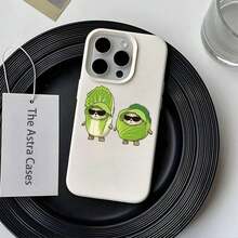 Funda para teléfono: Diseño de moda con gafas de dibujos animados y patrón de repollo y lichi, compatible con Apple 17/16 Pro Max/16 Plus/16/16 Pro/15 Pro Max/15 Pro/15 Plus/15/14/14 Plus/14 Pro/14 Pro Max/13/13 Pro/13 Pro Max/12/12 Pro/12 Pro Max/11/11 Pro/11 Pro Max - Color mezclado 1-1051 - Ver 2