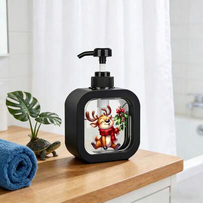 1个300毫升/500毫升塑料便携式皂液瓶，厨房户外沐浴露按压泵，可重复使用乳液瓶，适用于存放洗手液、沐浴露、洗洁精、保湿喷雾、润肤露等，方便在厨房、户外露营和浴室使用。