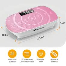 MERACH Máquina de Ejercicio con Plataforma Vibratoria, Plataforma Vibratoria Curvada, Plataforma Vibratoria con Seguimiento de Calorías en Tiempo Real en Pantalla LED, Equipo de Entrenamiento para Mujeres y Hombres en Casa - Tipo de Enchufe A USA (110-127V) - Ver 9