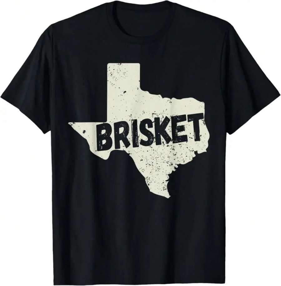 Texas Brisket State T-Shirt - Black - View 1