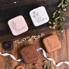 Personalized Jewelry Box - Bridesmaid Gift - Travel Jewelry Box - Customized Gift (For Her), Valentine's Day Gift, New Year Gift, Gift For Friends