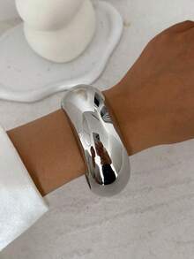 1件波西米亚几何弧形树脂手镯，奢华休闲派对女士情侣婚礼节日百搭珠宝树脂手镯礼物（树脂存在轻微瑕疵和颜色差异属于正常现象） - 手鐲 - 查看 10