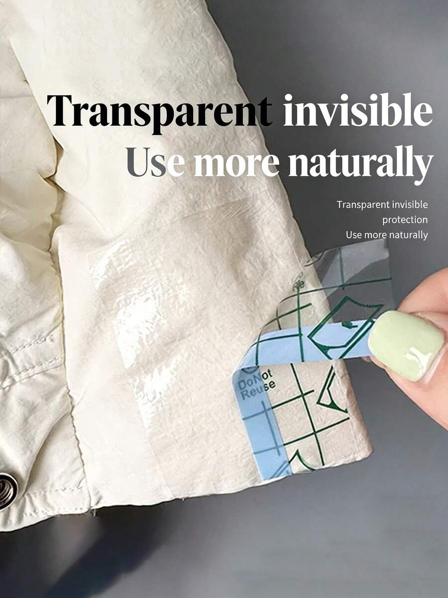 这款高品质透明PU胶带专为羽绒服设计。它易于裁剪和粘贴，非常适合容易沾染污渍的羽绒服，尤其适用于领口和袖口等部位。这款羽绒服领口保护贴是防止化妆品污渍、保持领口清洁的理想之选。 - 彩色 - 查看 1