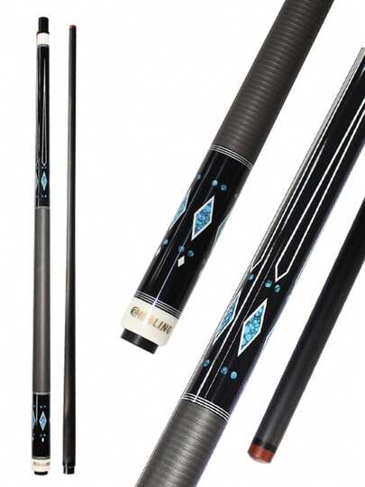 okhealing Carbon Fiber Pool Cue Stick Black Technology Low Deflection Billiard Sticks, 12.9mm Tip, Uni-Loc Pin Or 3-8*3 Joint, 147cm/58inch, 19-20OZ Can Install Counterweight Screws Adjust