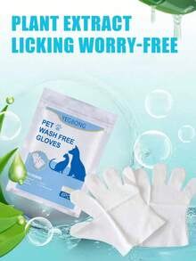 Pet Hair Removal Wet Towel Gloves Clean Wet Towel Bath-Free Non-Woven Gloves For Cats. - Multicolor - View 5