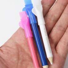 6 lpices de tela de costura con brocha para sastre Lpiz de costura para marcar tela, lpiz de gis, herramientas de trazado - Color: - Ver 6