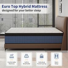 12"/14" Queen Mattres Twin Full Queen King Size Bed Mattress In A Box, Hybrid Pocket Spring Breathable Cotton Layer Mattress For Motion Isolation & Silent Sleep, Lumbar Support & Pressure Relief, Medium Firm - 12in Blue - 查看 9