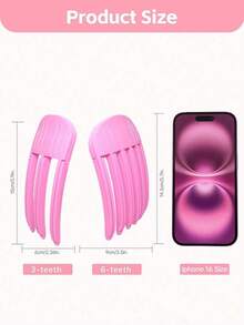 2个蓬松发夹，打造蓬松刘海，提升发根，营造自然凌乱发型，隐形发根提升夹，沙龙和旅行必备 - 彩色 - 查看 7