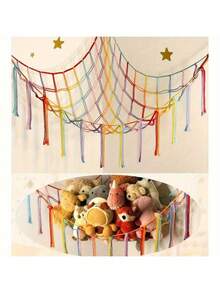 Plush Animal Hanging Bed (Corner) - Plush Animal Hanging Bed Frame - Cute Room Decor Aesthetic, Children/Toddler Nursery Bedroom, Boho Style - Multicolor - View 9