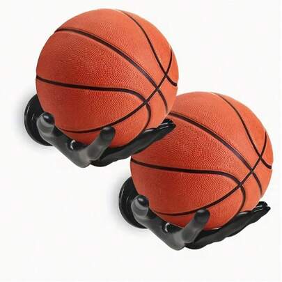 1PCS Wall-Mounted Ball Storage Rack Display Stand, Handcrafted Ball Rack Storage With Screws, Wall-Mounted Handheld Display Rack Suitable For Basketballs, Soccer Balls, Volleyballs, Saves Storage Space, Easy Installation