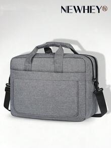 NEWHEY 15.6 Inch Business Laptop Bag, Large Capacity A4 Compatible, Lightweight, Shock-Resistant, Waterproof, Shoulder Strap, Dual-Directional Luggage Handle, Suitable For Business, Commuting, Men